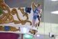 কয়েন অপারেটিং ফাইবারগ্লাস বাচ্চাদের রাইড ঘোড়া ক্যারোসেল সুইং আরকেড রাইড কয়েন পরিচালিত আরকেড মেশিনগুলি
